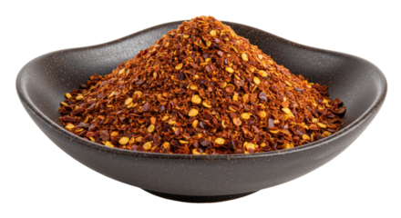 Isolated Crushed Red Pepper Flakes