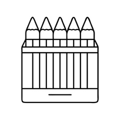 A Box of Six Coloring Pencils Ready for Artistic Creation and Colorful Drawings