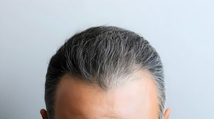Obraz premium Close Up View Of Man's Bald Spot