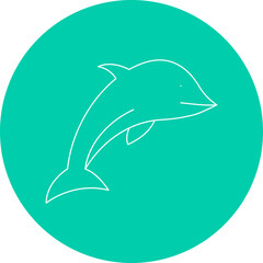 Dolphin icon single vector illustration