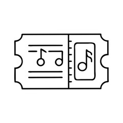 Concert Ticket Admission Pass Musical Event Entry Stub