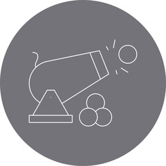 Exploding Cannon Ball icon single vector illustration