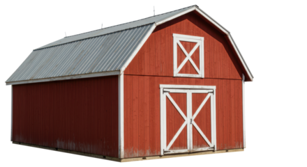 Isolated Red Barn
