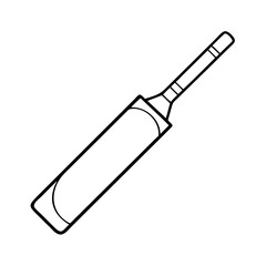 Cricket Bat Icon Line Art Graphic Design Element Illustration