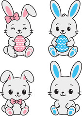 Easter Bunny isolated on a white background.