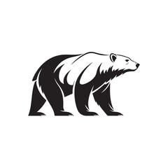 Fototapeta premium polar bear silhouette vector logo design