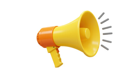 Isolated Yellow and Orange Megaphone