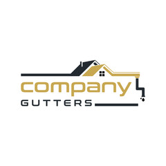 gutters concept logo design vector template