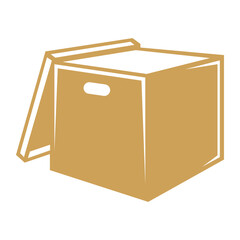open cardboard box icon