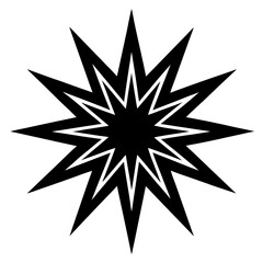 Obraz premium starburst icon vector art silhouette