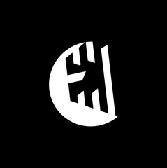 Real estate logo design on black background.