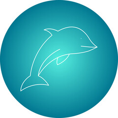 Dolphin icon single vector illustration