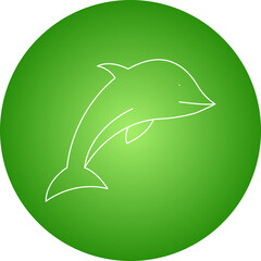 Dolphin icon single vector illustration