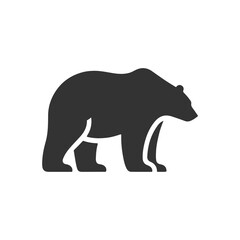 polar bear silhouette vector logo design