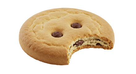 Isolated Cookie with Bite