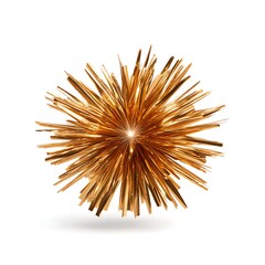 Naklejka premium Sparkling Gold Burst Ornament Festive Holiday Decoration Shiny Metallic Starburst Christmas Decor