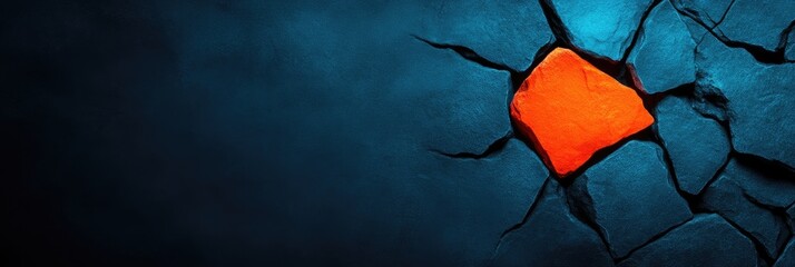 Intense, vibrant rock face with a striking orange focal point