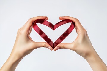 Obraz premium Hands holding a red heart shape