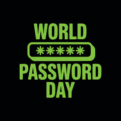 World Password Day Vector Illustration Promoting Cybersecurity and Digital Protection