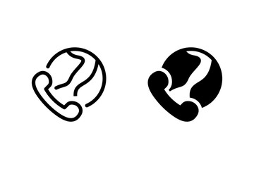 Global communication icon. minimalist design suitable for various digital and print purposes