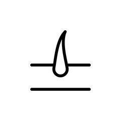 hair follicle icon. Perfect for dermatology, beauty, and health related designs. Minimalist style