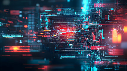 Abstract Digital Data Network Background