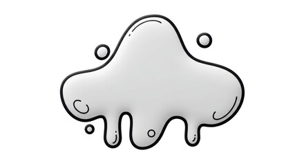 Isolated White Paint Splash