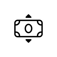 money transfer icon. Perfect for illustrating financial transactions, online payments, and money management concepts
