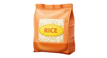 Isolated Bag of Rice