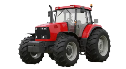 Fototapeten Isolated Red Tractor © Anna