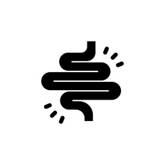 inflamed intestine icon. representing digestive problems, Irritable Bowel Syndrome, bowel disease, for medical and health