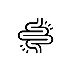 inflamed intestine icon. representing digestive problems, Irritable Bowel Syndrome, bowel disease, for medical and health
