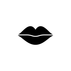 Lips icon vector simple design