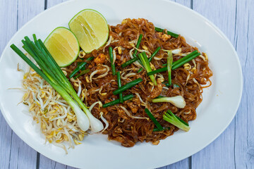 Pad Mee Korat served on a white plate