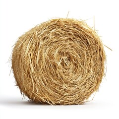Round bale of straw