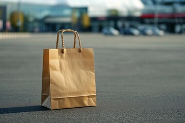 shopping bags on the street
