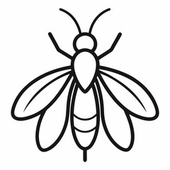 Firefly outline icon on white background