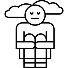 Hoplessness icon single vector illustration