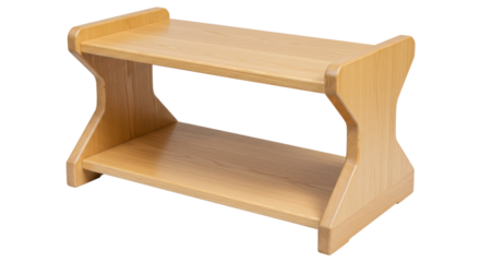 Isolated Wooden Shoe Rack