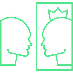 Self Importance icon single vector illustration