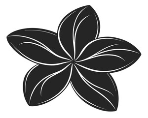 plumeria silhouette vector illustration