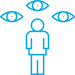 Paranoid icon single vector illustration