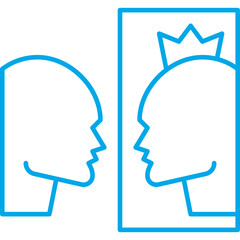 Self Importance icon single vector illustration