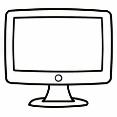 computer monitor with blank screen