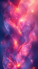 Magical Neon Colorful Patterns: Abstract Art with Ethereal Shimmering Effects