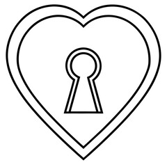 Romantic Keyhole Icon Design