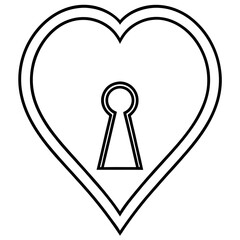 Romantic Keyhole Icon Design