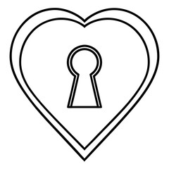 Romantic Keyhole Icon Design