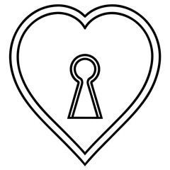 Romantic Keyhole Icon Design