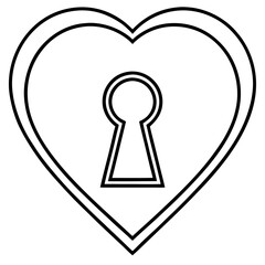 Romantic Keyhole Icon Design